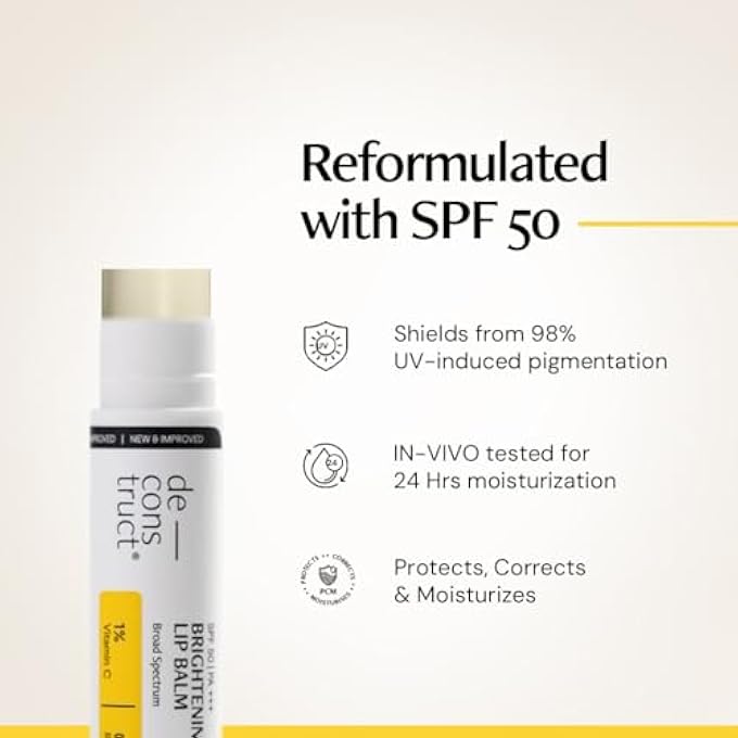 rayihni DECONSTRUCT BRIGHTENING LIP BALM WITH SPF 30 | FOR DARK, PIGMENTED, DRY, FLAKY LIPS | VITAMIN C FOR BRIGHTENING | SUN DAMAGE AND DISCOLORATION PROTECTION | GLOSS FINISH - Image 2